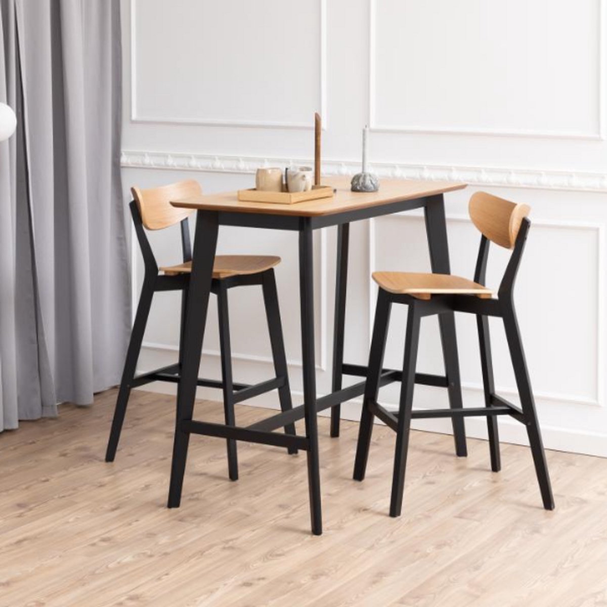 Giga Living Bartafel Naturel - Metaal - 120x60x105cm - Bartafel Maughold - Giga Living
