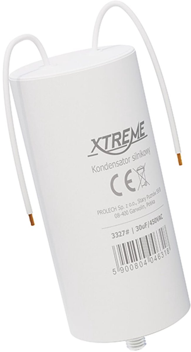 XTREME Motorcondensator 30µF 450V AC - Condensator met Kabels - Start/Bedrijf