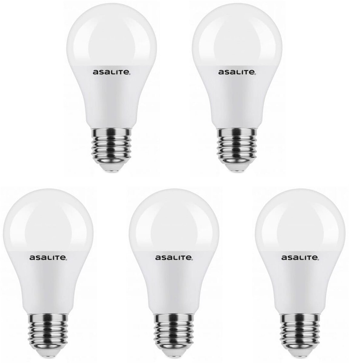Asalite LED Lamp A60 E27 Fitting - 7W = 50W - 630 Lumen - 4000K Neutraal Wit Licht - Niet Dimbaar - 220-240V - Energiezuinig - 5 stuks
