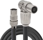 Hirschmann - KOKA-799 Câble de connexion coaxial - Kokwi 5 (coudé) - Kos 5 (droit) - 3m - Zwart - Ziggo & Telenet