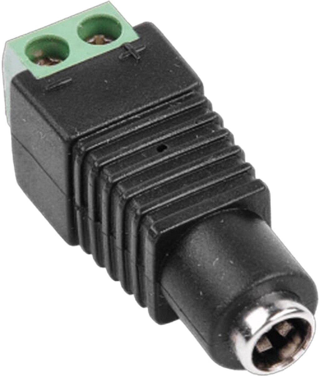 VLTG DC Voeding stekker - 2.1x5.5mm - Schroefbaar - Female - Per Stuk