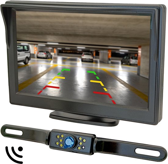 ProRide draadloze achteruitrijcamera 12V – parkeerhulp – 5 inch TFT LCD – 480p