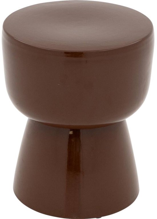 Kave Home - Table d'appoint d'extérieur Mesquida en céramique avec finition émaillée terre cuite Ø