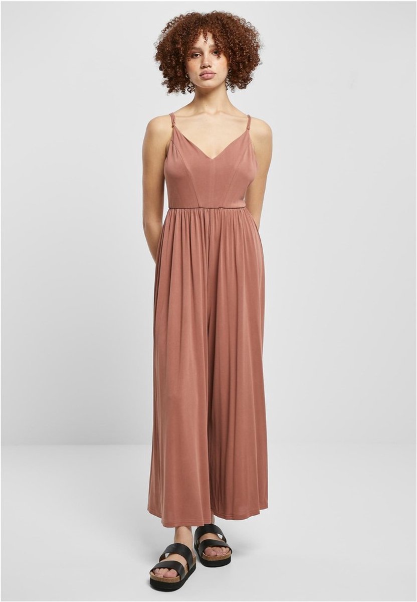 Urban Classics Modal Spaghetti Jumpsuit L Oranje