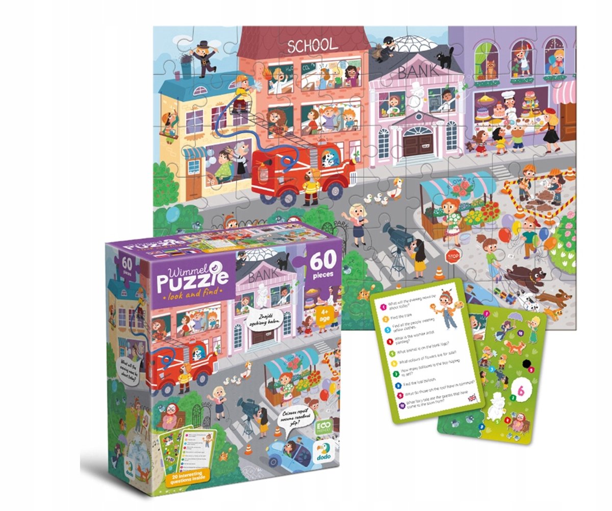 DODO Puzzel Beroepenstad 60 Stukjes - Educatief Plezier voor Kinderen