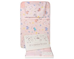 GOYSILA Chicco Next To Me Beddengoed, compatibel met 4 stuks, katoen, 100% Oeko-Tex, complete matras voor wieg, cosleeping hoeslaken, babybed, Next2me Dream Cullami Kinderkraft eenhoorns