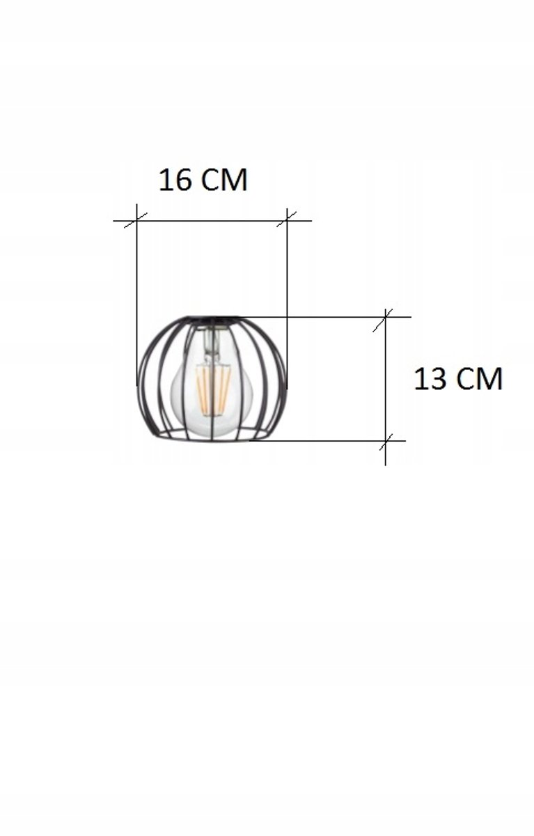Hanglamp Diamant Loft Zwart Metaal E27 3x60W