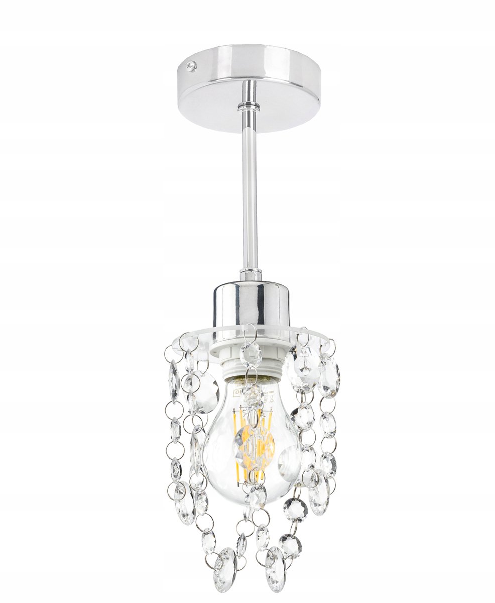 Chroom kristallen plafondlamp Glamour - E27