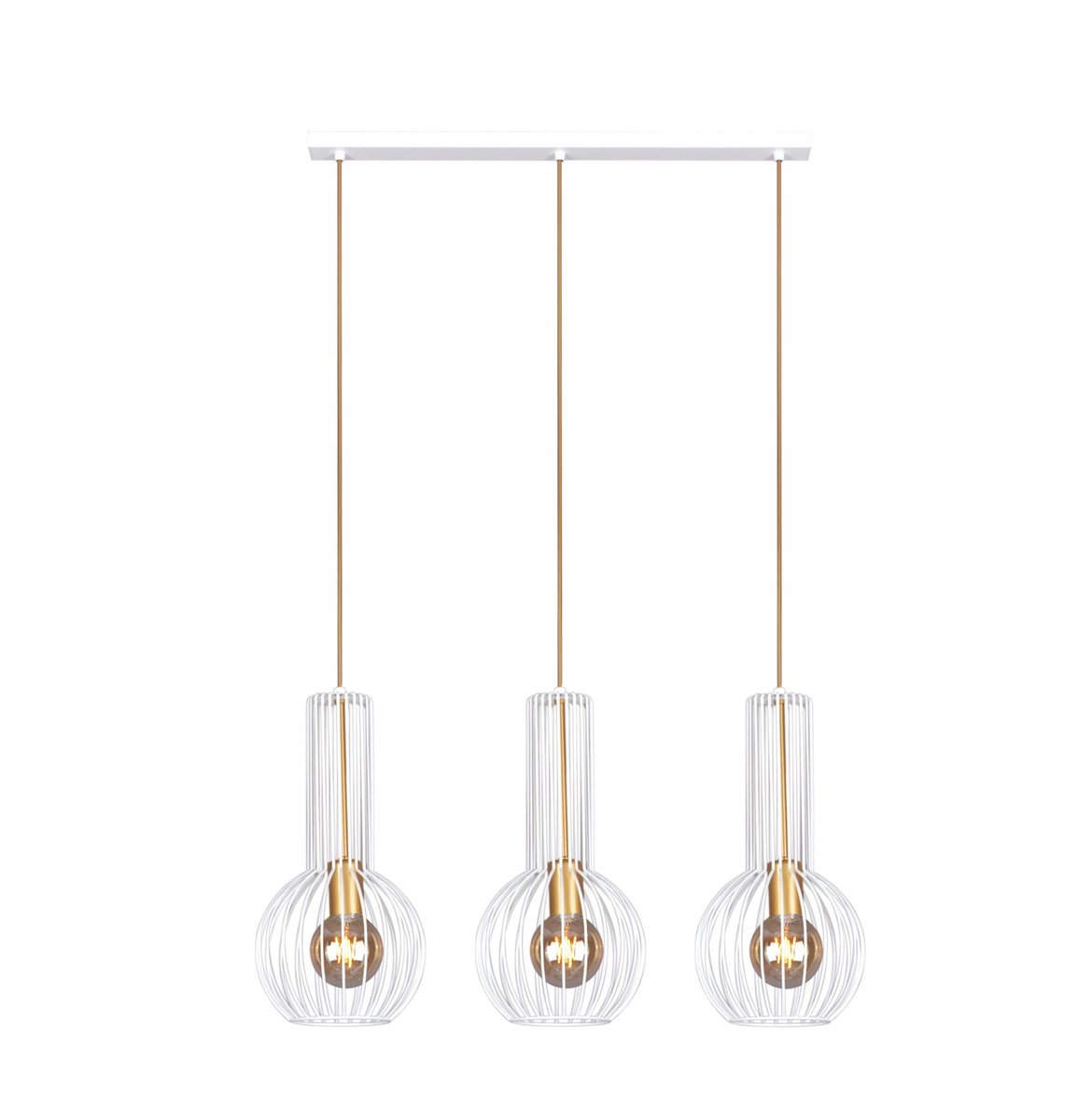 Kaja ARVI WHITE hanglamp metaal wit E27 3-lichts 75cm