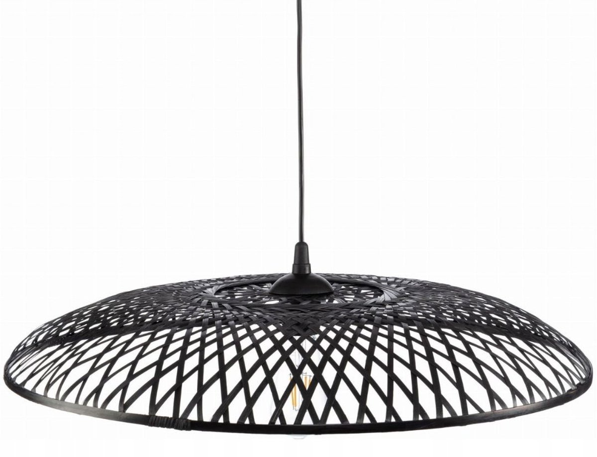 Zwarte Bamboe Hanglamp Boho 45cm - Zen Single