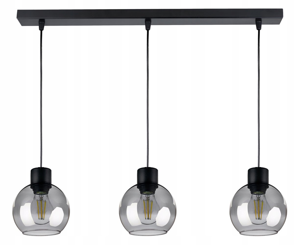 Glazen Bol Hanglamp - Modern Design Plafondlamp met 3xE27 Fitting
