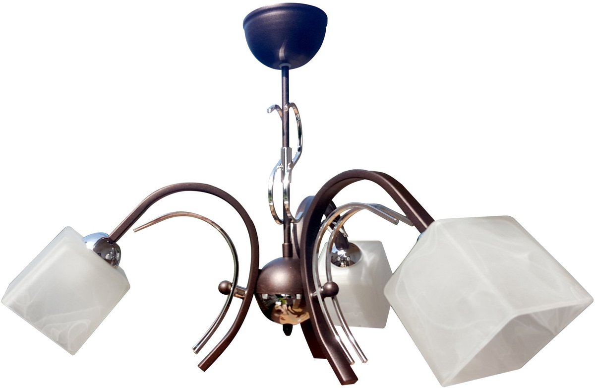 FUTURO Hanglamp 1033 - Stijlvol met Bruin & Chroom