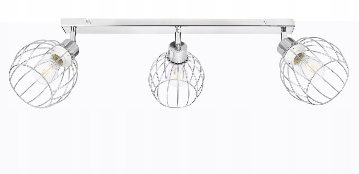 Hanglamp Loft Metaal Chroom 3xBollen E27 Verstelbaar