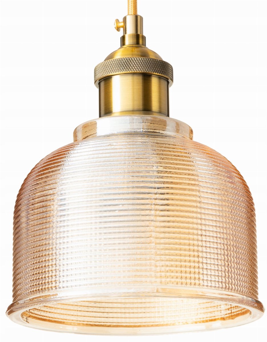 Glazen hanglamp BELL amber - Stijlvol en modern