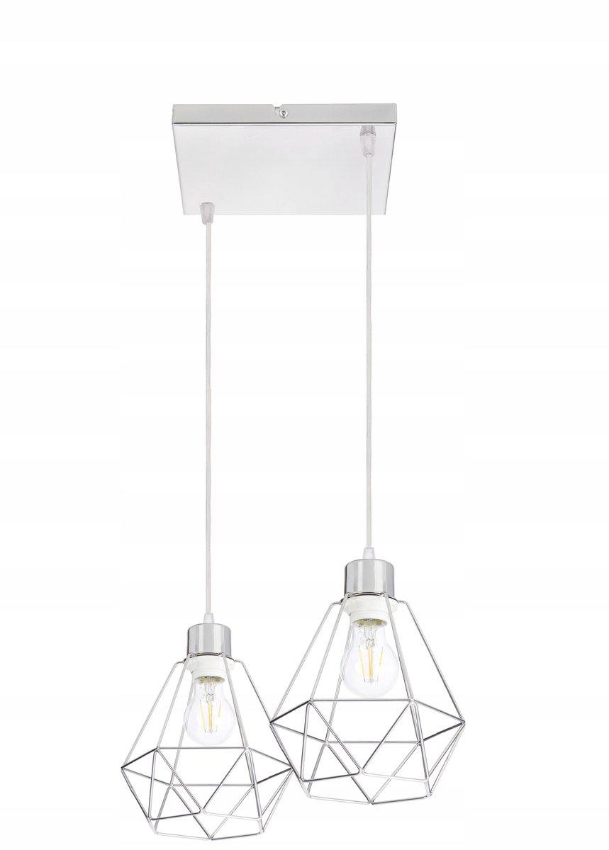 Loft Hanglamp Metaaldraad E27 - Zilverkleurig