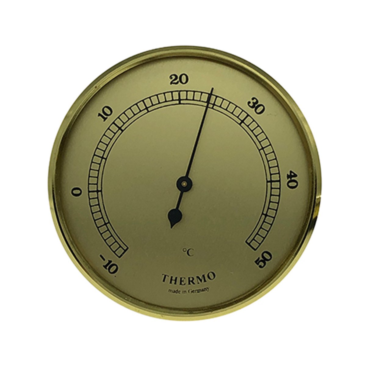 SELVA Thermometer inbouwweerinstrument, diameter 65 mm, goud