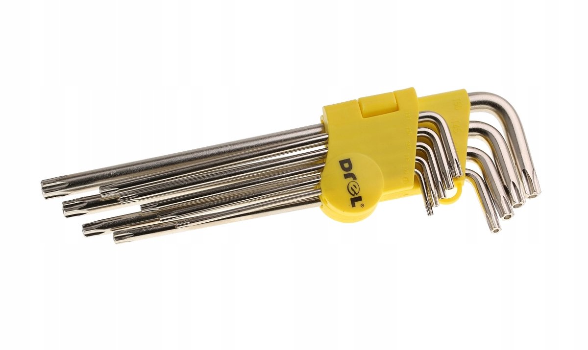Lange Torx-sleutels met gat T10-T50, 9-delige set