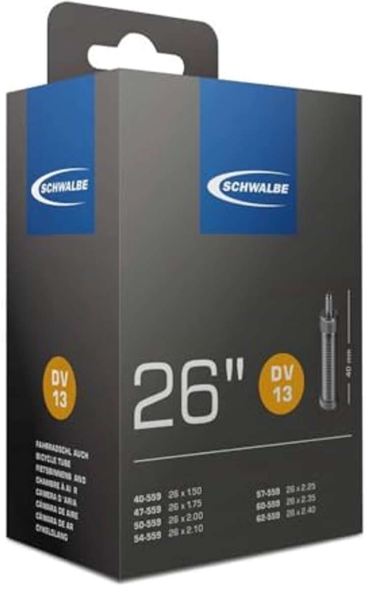 Neutrale Volwassenen Fietsonderdelen 40/62-559 met 40 mm Ventiel