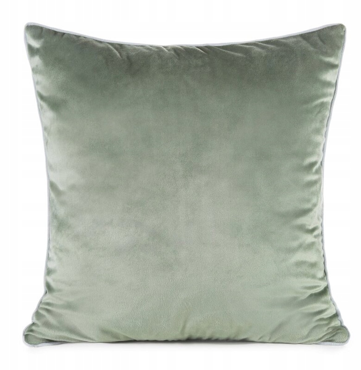 Gaja 2 Kussenhoes 60x60cm Velours met Bies - Olijfgroen