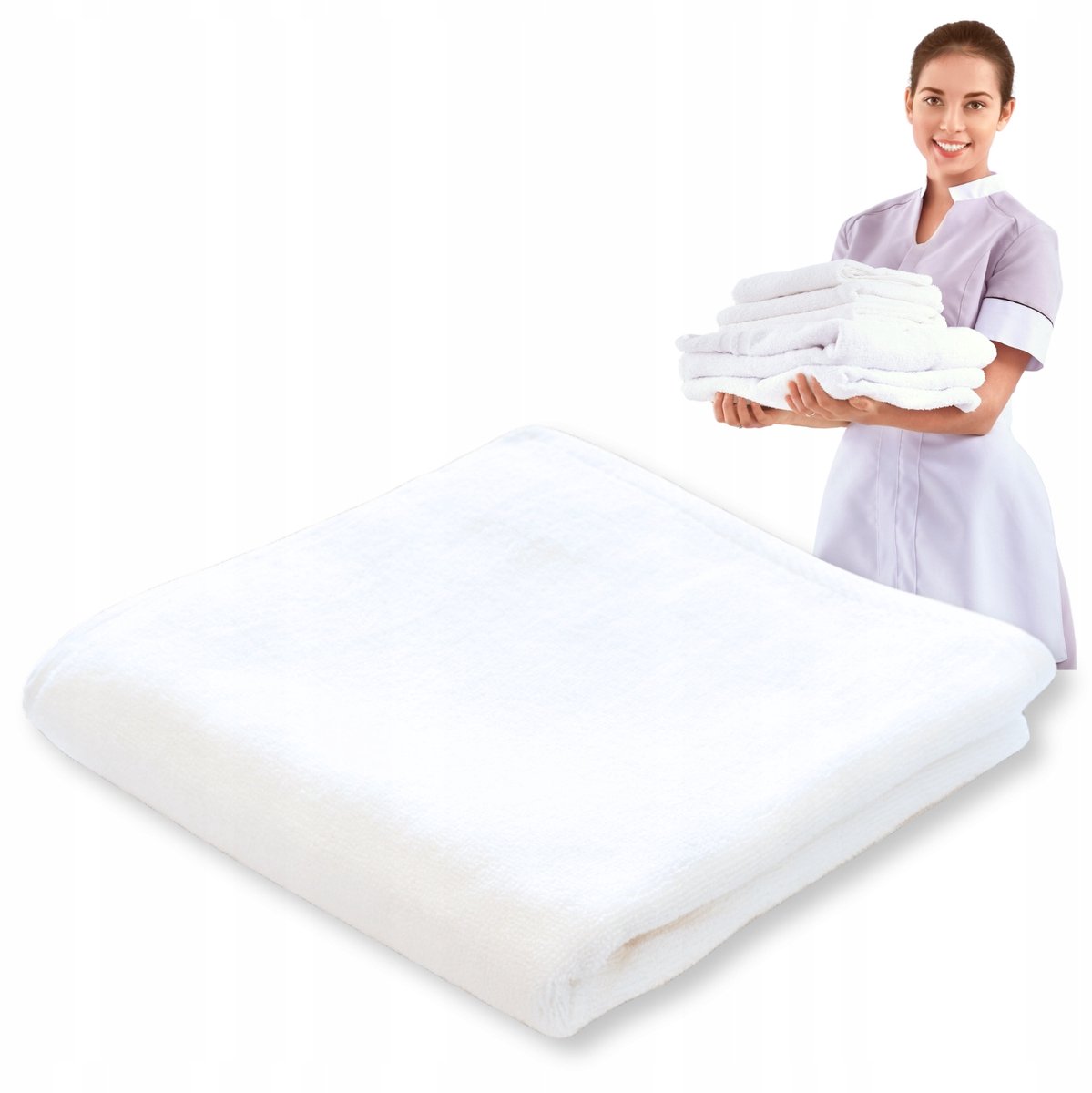 Luxe Hotelhanddoek 50x100cm Wit - Dik & Zacht Katoen