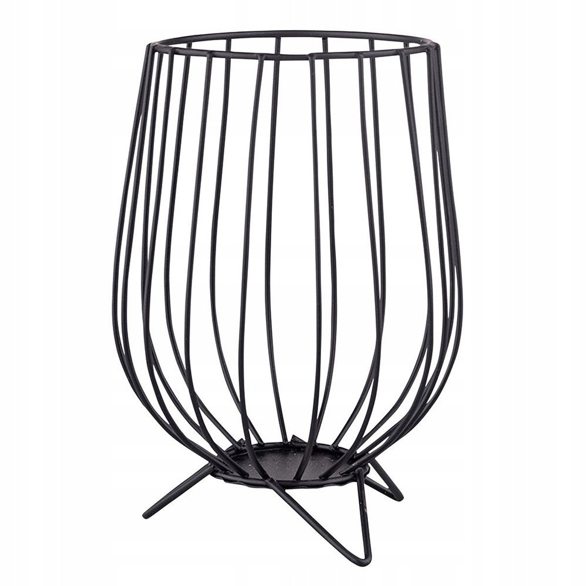 Altom Design Zwarte Metalen Lantaarn Kaarsenhouder 16cm