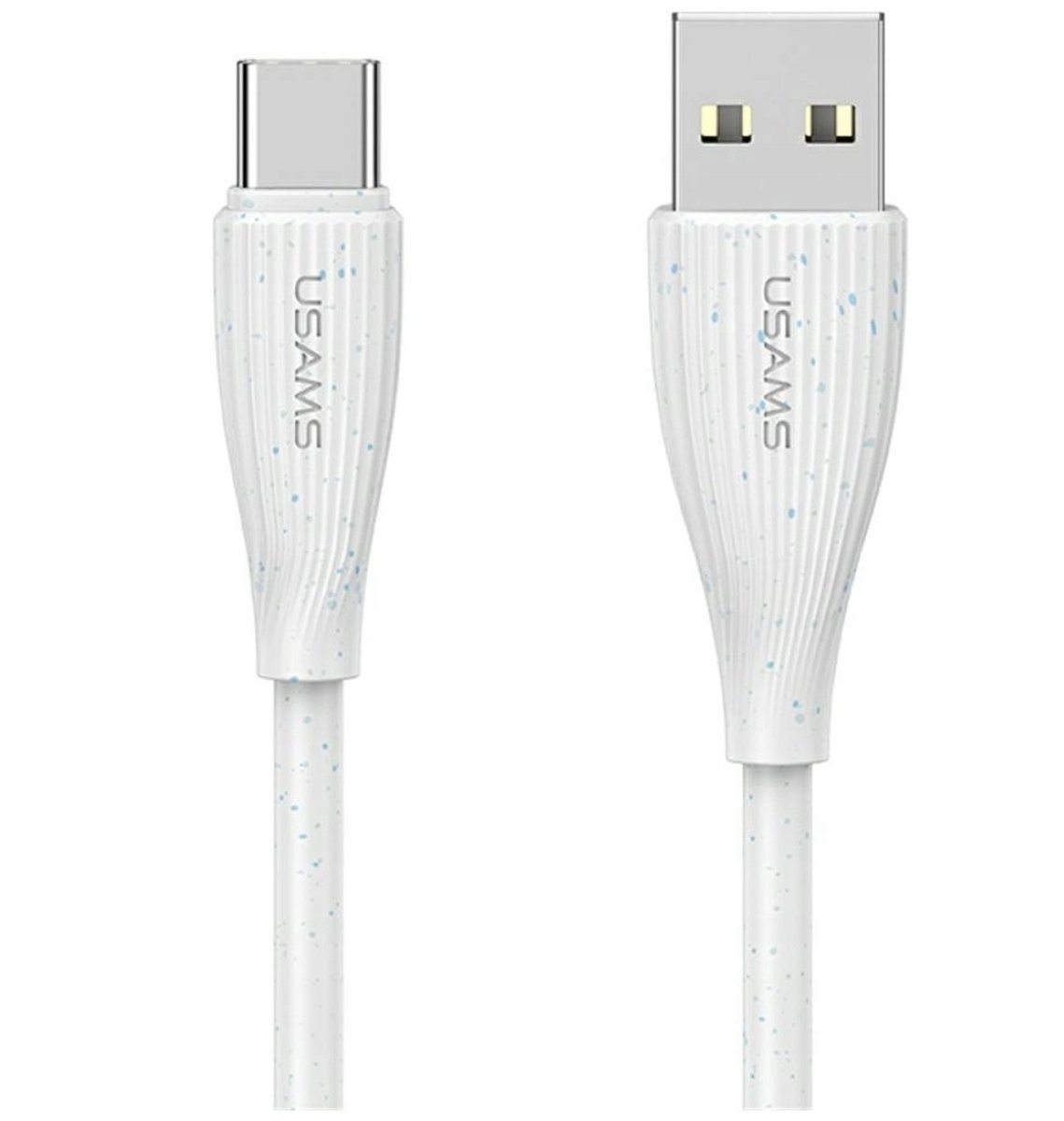 USAMS Green Series SJ714 USB-A naar USB-C Kabel 1m 18W 3A Wit