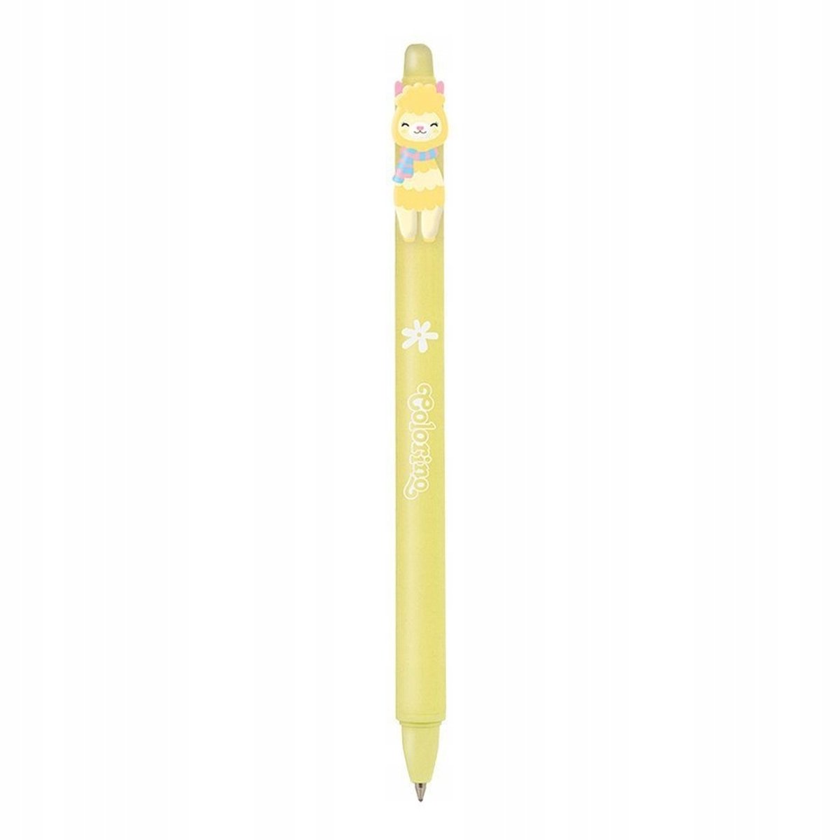 Colorino School Uitwisbare Pen - Geel, Blauwe Inkt, 0,5 mm