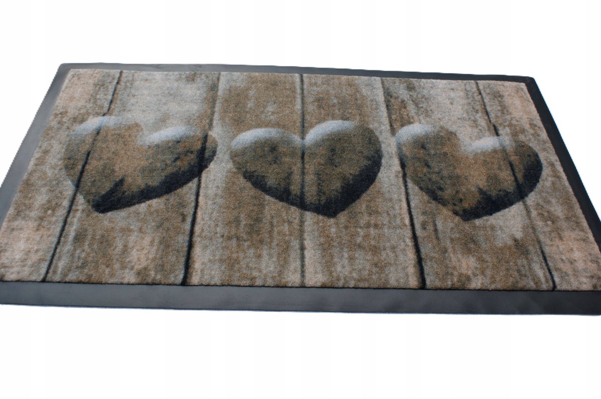HANSE HOME Deurmat 45x75 cm - Bruin Hart Design