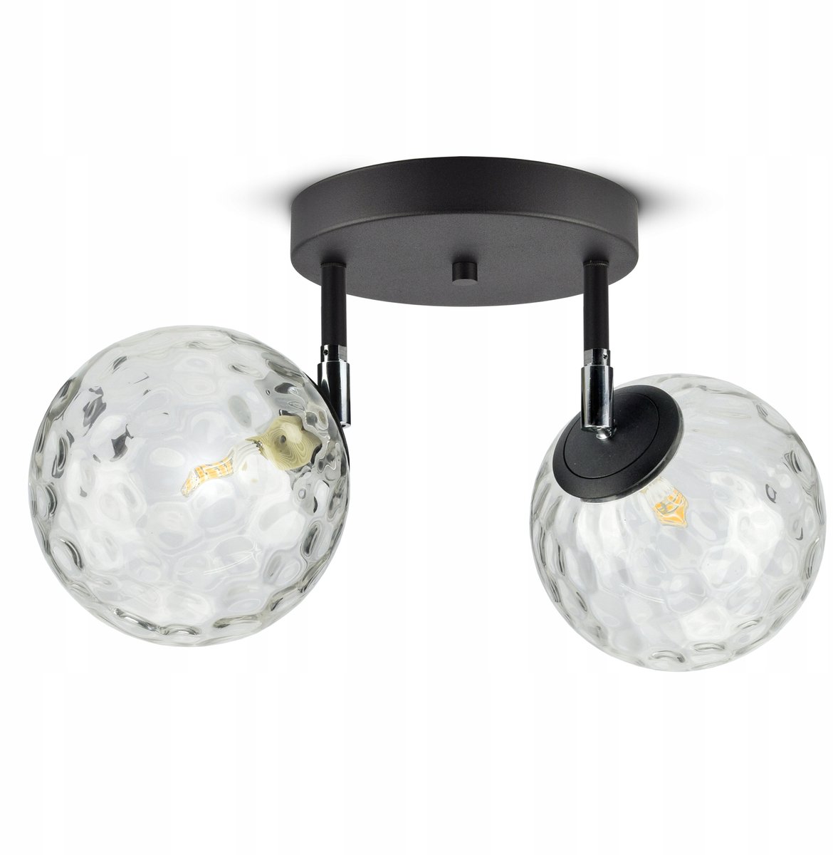 Moderne Plafondlamp met Glazen Bollen, EGR2 LED G9