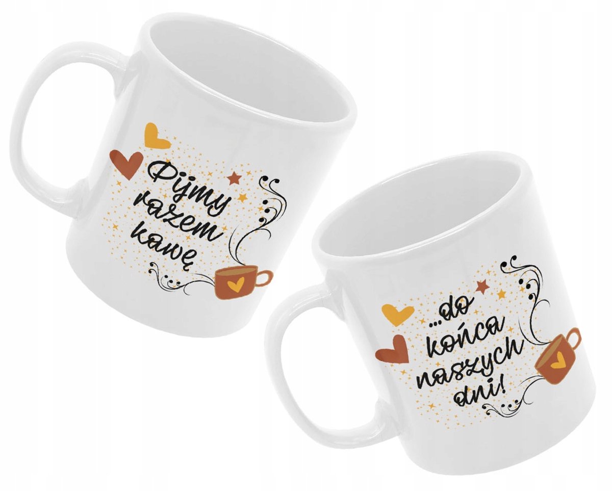 Koffiemokken Set voor Jubileum - "Pijmy razem kawę"