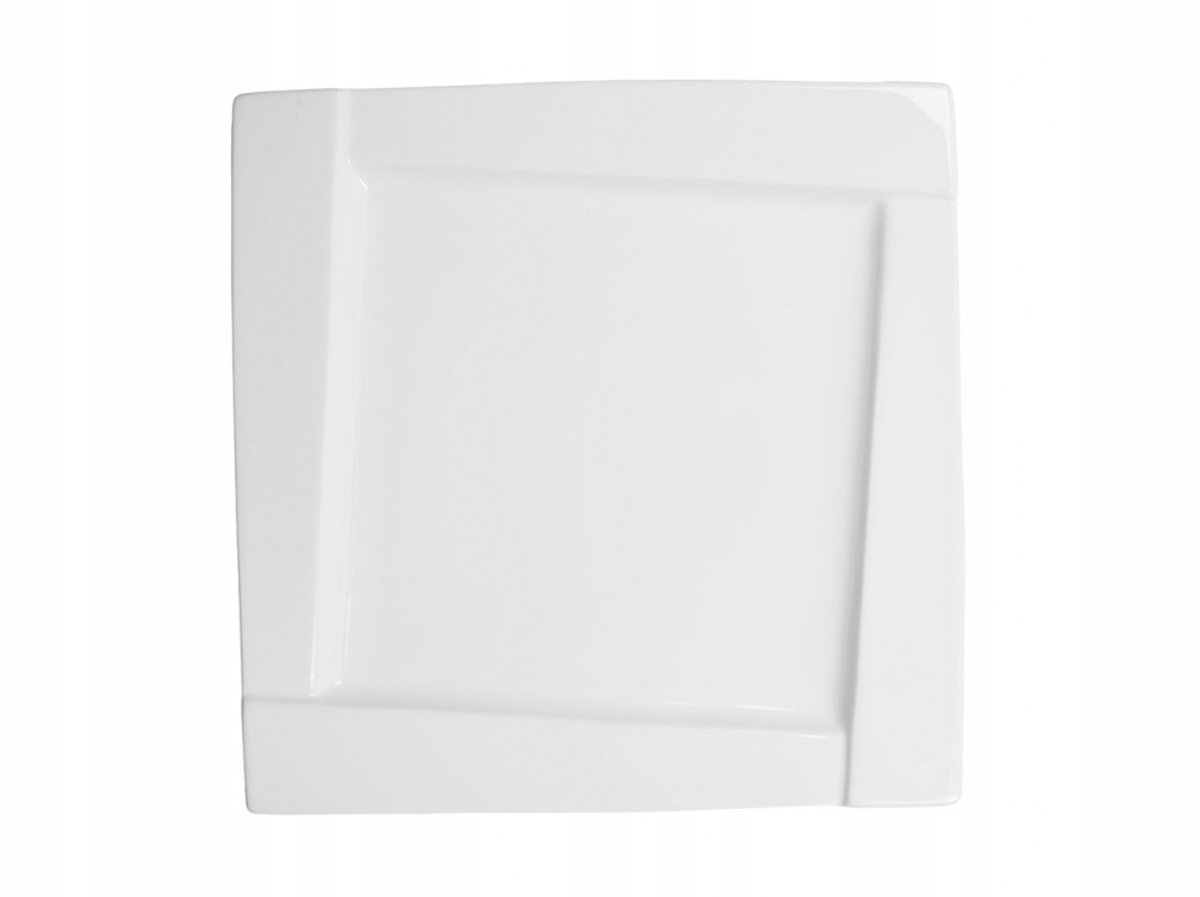 Ambition Kubiko Porseleinen Dessertbord 16,5 cm - Modern Wit Vierkant