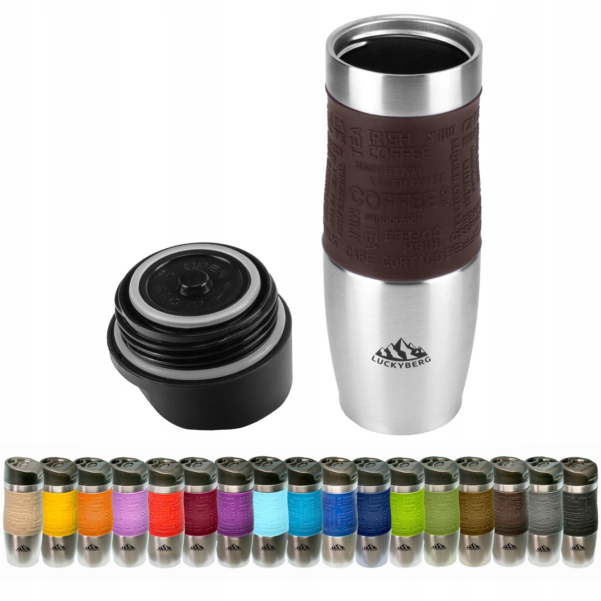 Luckyberg Thermosbeker 400ml - RVS, Lekvrij & Warmhoudend