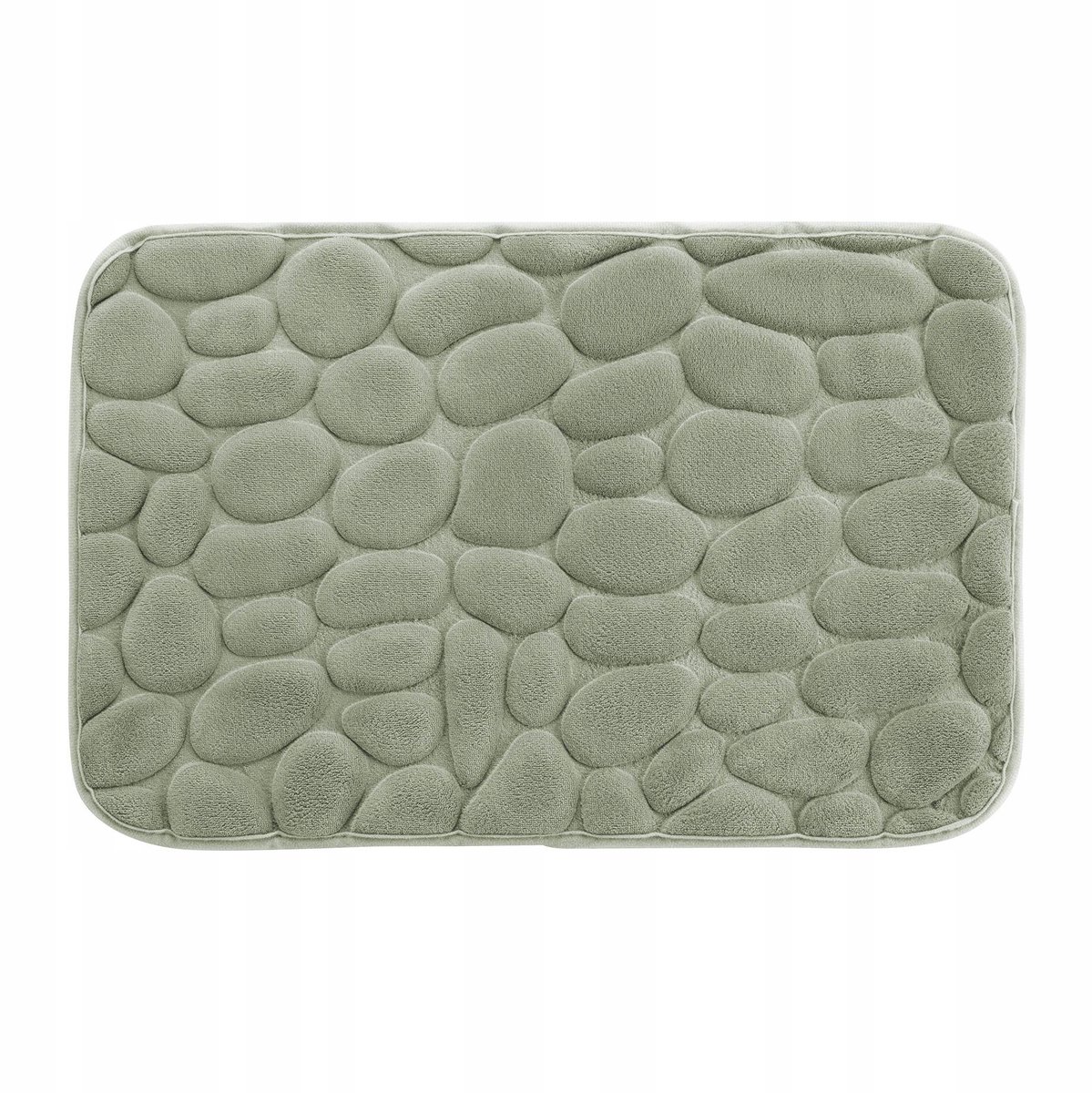 Groen badmat met reliëf, 50x80 cm, antislip, polyester