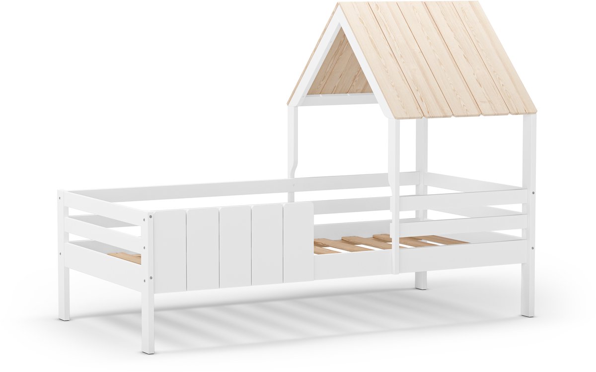 Marckeric - Bed Nidia - Wit - 201.2x114.1x151.8cm