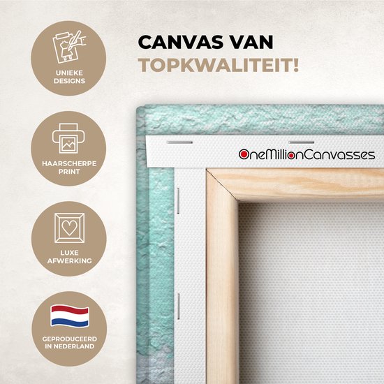Canvas schilderij 180x120 cm - Wanddecoratie Schilderij - Olieverf - Boot - Abstract - Muurdecoratie woonkamer - Slaapkamer decoratie - Kamer accessoires - Schilderijen op canvas