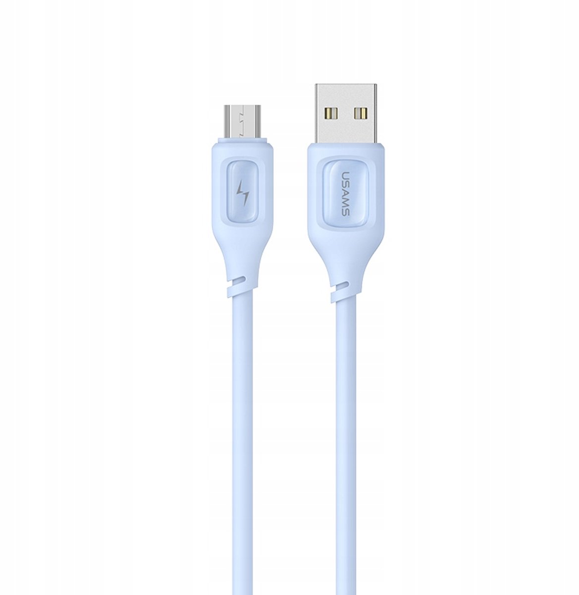 P4Y Siliconen Micro USB Kabel US-SJ620 1m Blauw 480Mbps