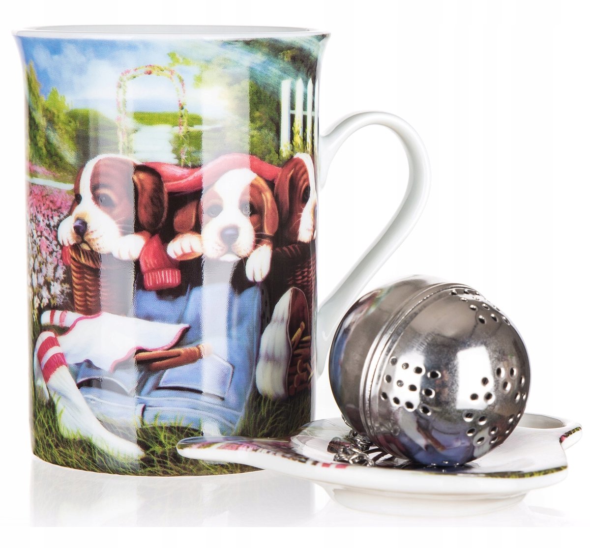 Banket Honden Mok met Infuser - 300ml Keramiek
