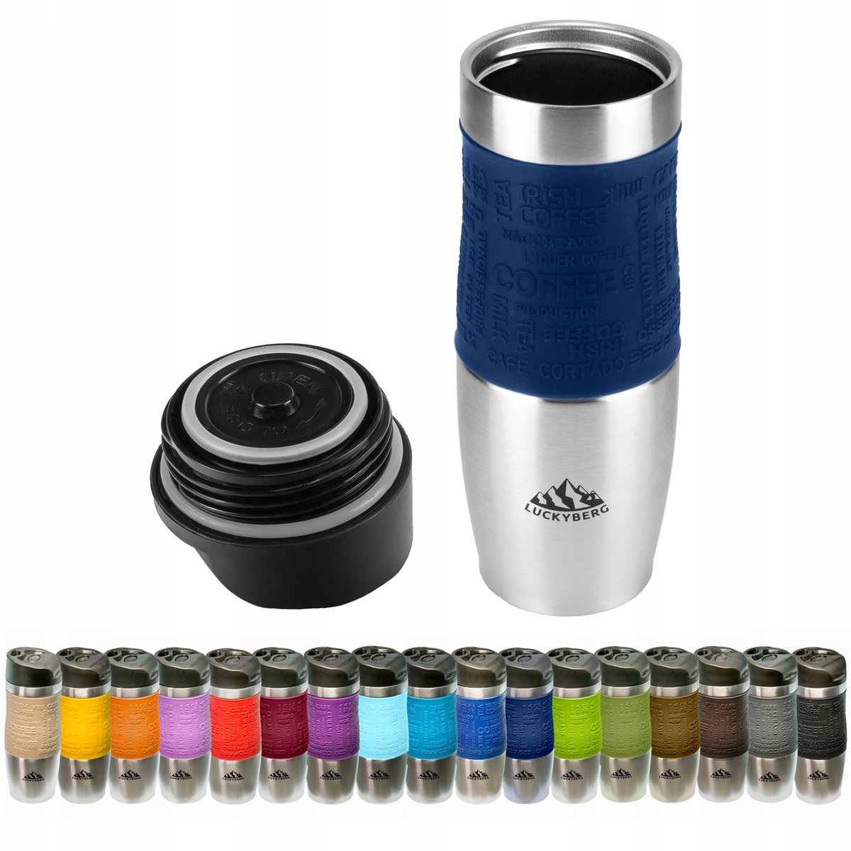 Luckyberg Thermosbeker 480ml - RVS, 6u Warm, 8u Koud