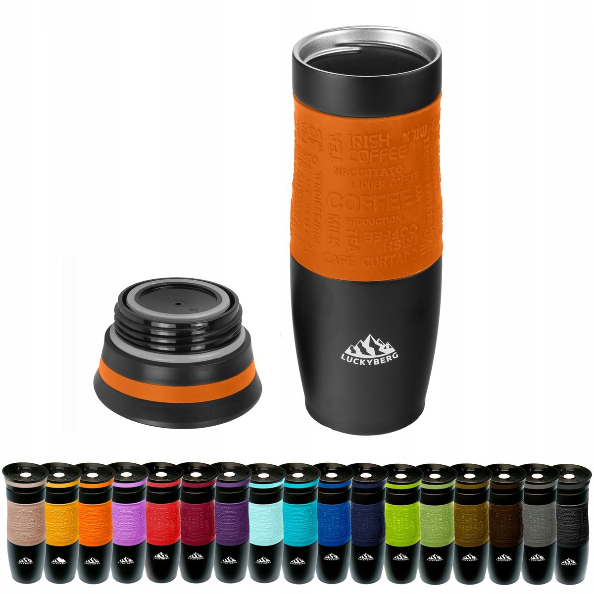 LUCKYBERG Thermosbeker 480 ml - Rood - Houdt tot 6 uur warm