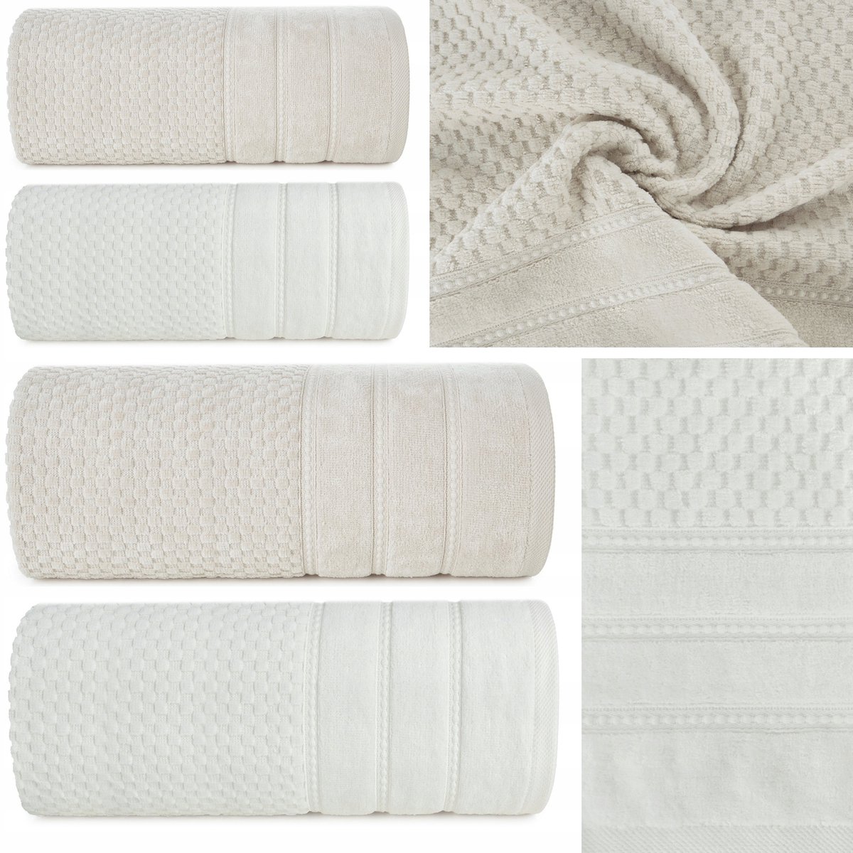 Eurofirany badkamerhanddoekenset 500gsm 2x50x90 + 2x70x140 - Zacht & Absorberend