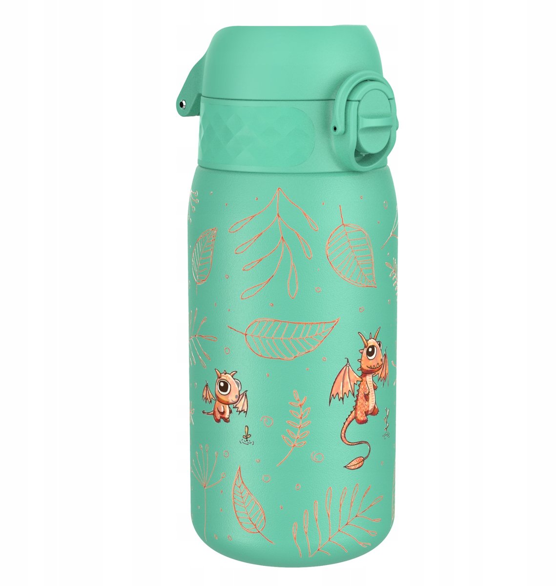 ION8® RVS Fles 400ml Groen - Draak Design