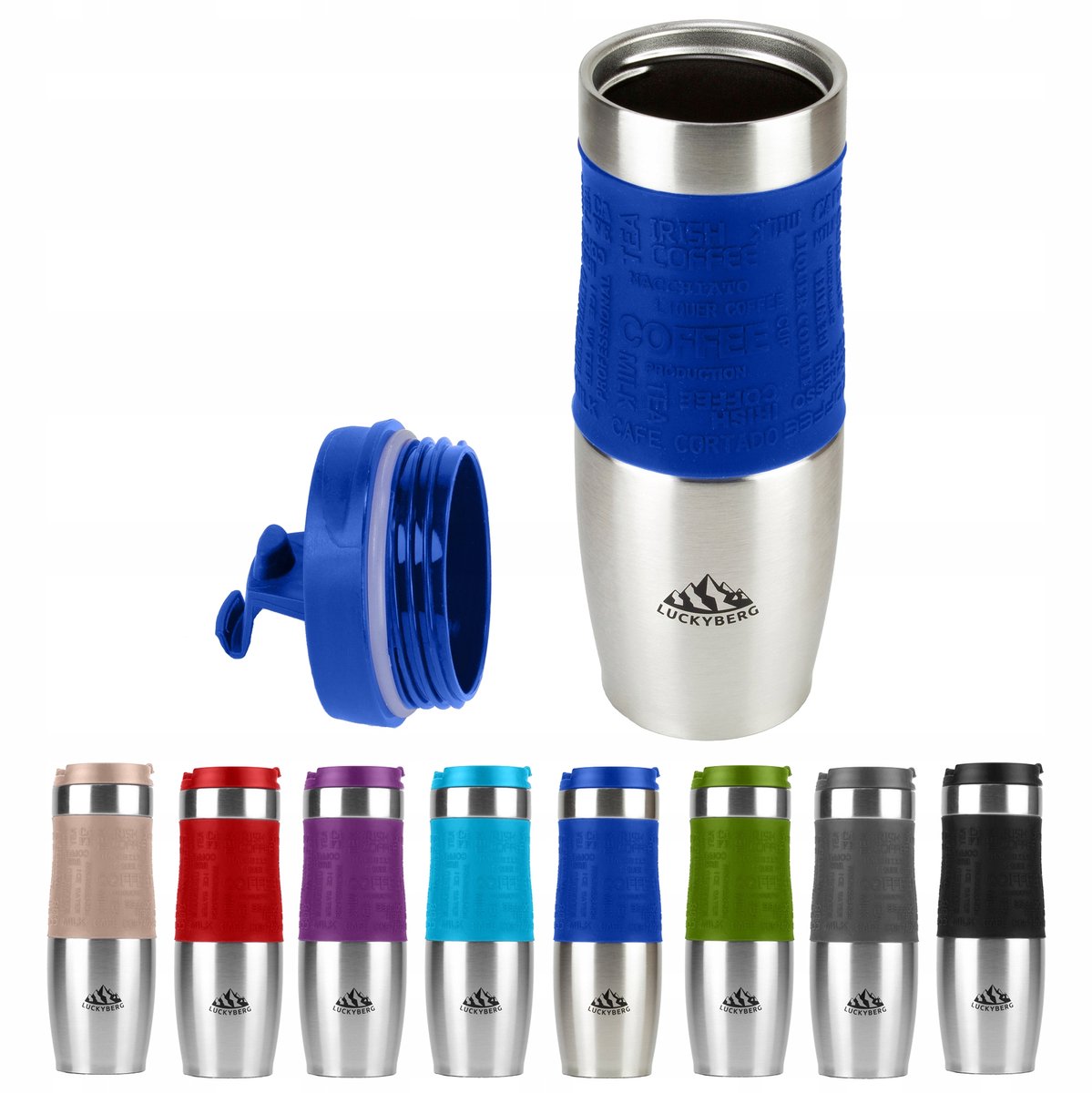 Luckyberg Thermosbeker 400ml - RVS, 6u Warm, 8u Koud