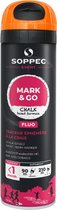 SOPPEC Mark & Go Tijdelijke Kalk Markeerspray Fluor Oranje