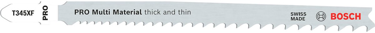 Bosch Professional T345XF Decoupeerzaagblad - 2 stuks - Bi-Metaal - Multi Material - Voor Hout met Spijkers, Kunststof en Metaal - T-Schacht - 4059952624525