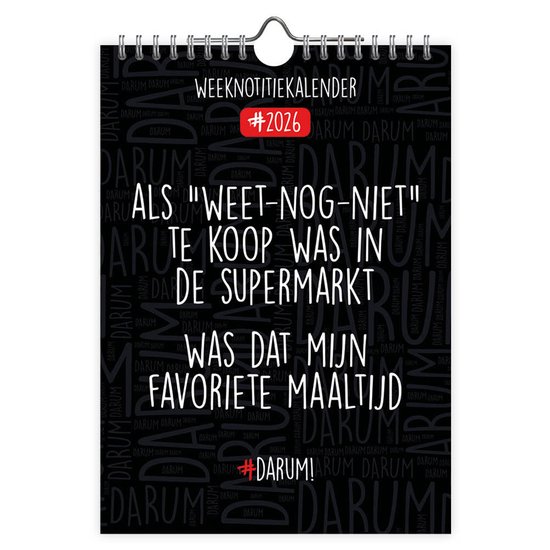 Calendrier Darum WEEKnote 2026