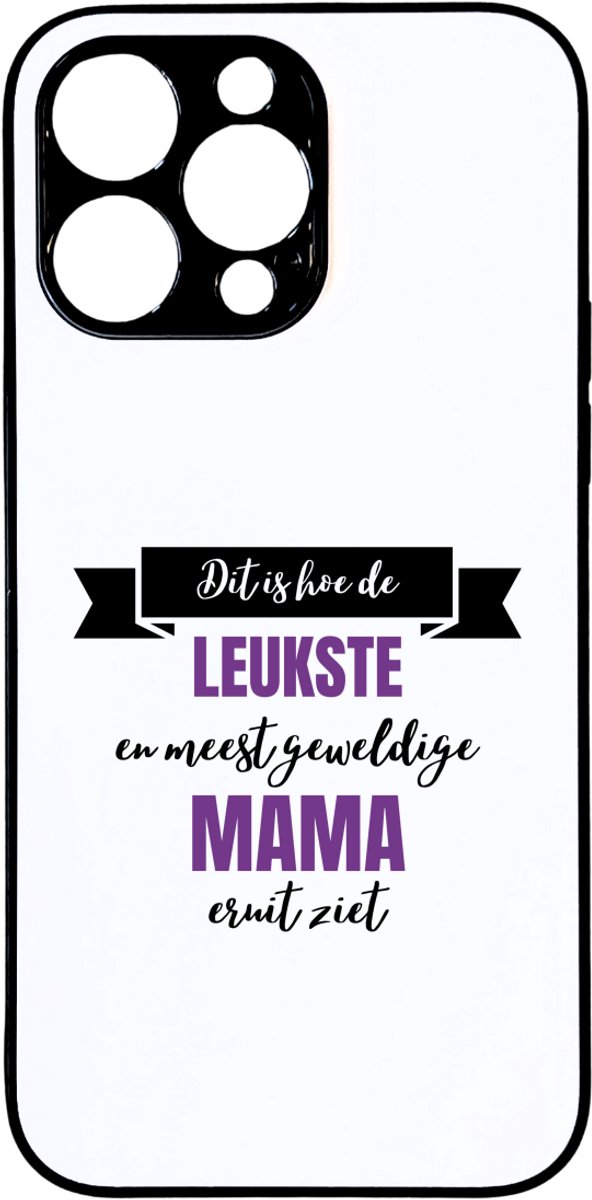 Hacebo® - leukste mama eruit ziet telefoonhoesje - Moeder - geweldige mama - telefoonhoesjes - moederdag cadeautjes - verjaardagscadeau - kado - hoesje geschikt voor iPhone 14 Pro Max