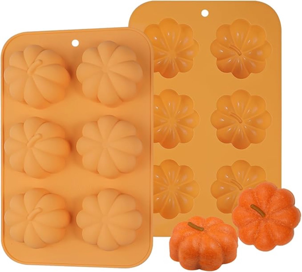 Siliconen Vorm Pompoen - 6 holtes - Ovenbestendig - Herfst