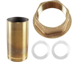 Allecto plus - Reparatie en Montage Kit voor Keukenmengkraan met Messing Moer | Roestvrijstalen Buis | Loodgieterswerk Onderhoud | Vervangende Accessoires