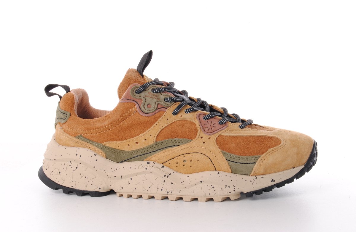 Flower Mountain heren sneakers WAVE naturel suède