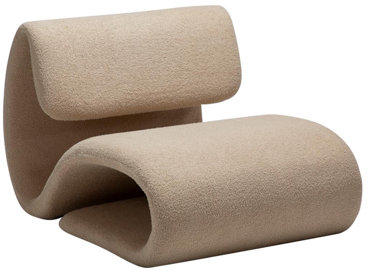 Dubna Dan-Form fauteuil bouclé offwhite.